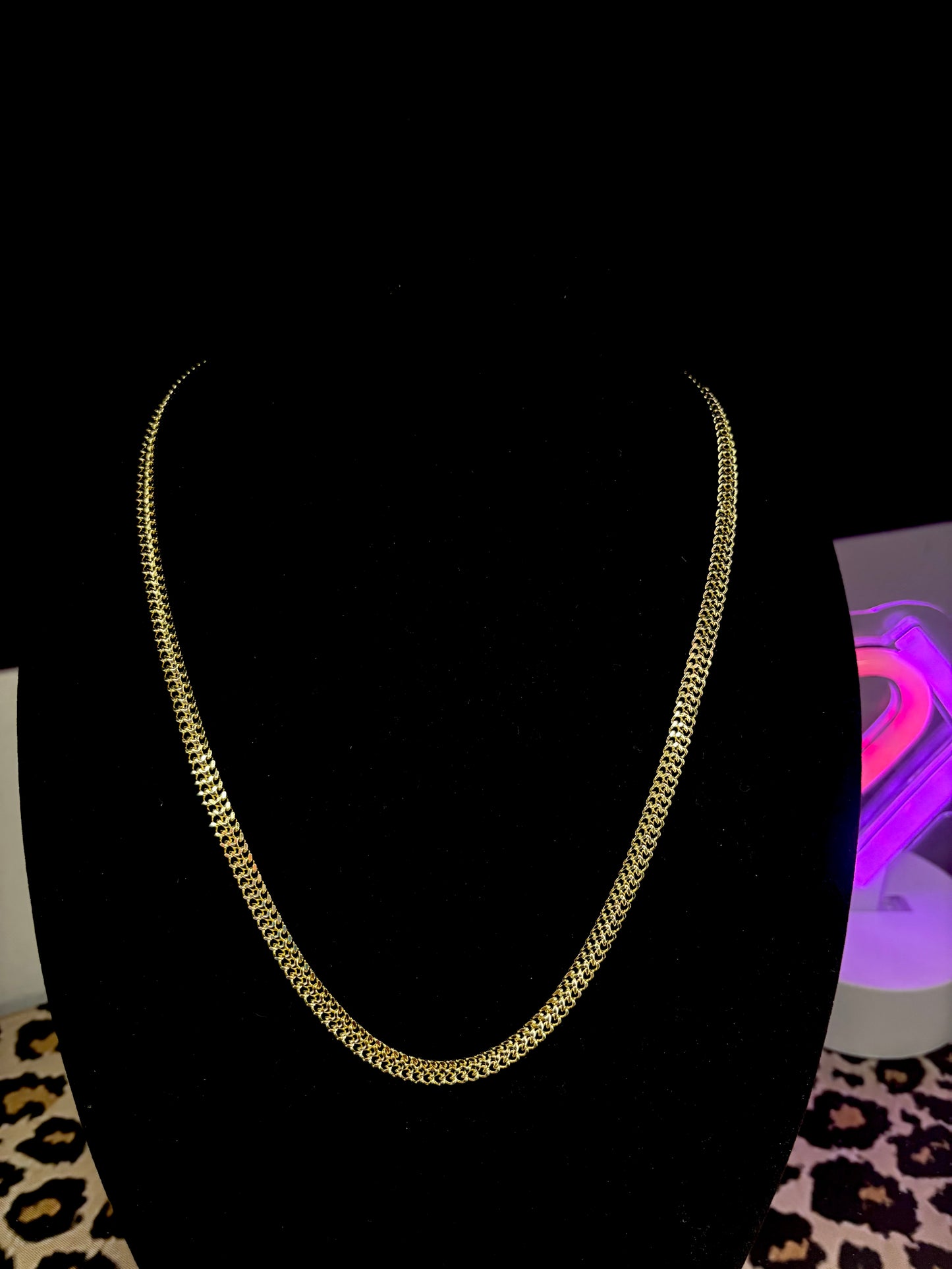 14k Gold Double Cuban Chain - 24"