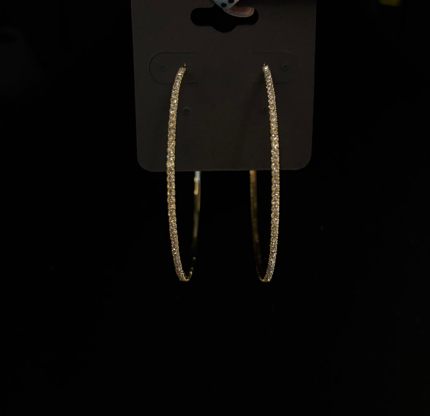 Thin Sparkly Hoops