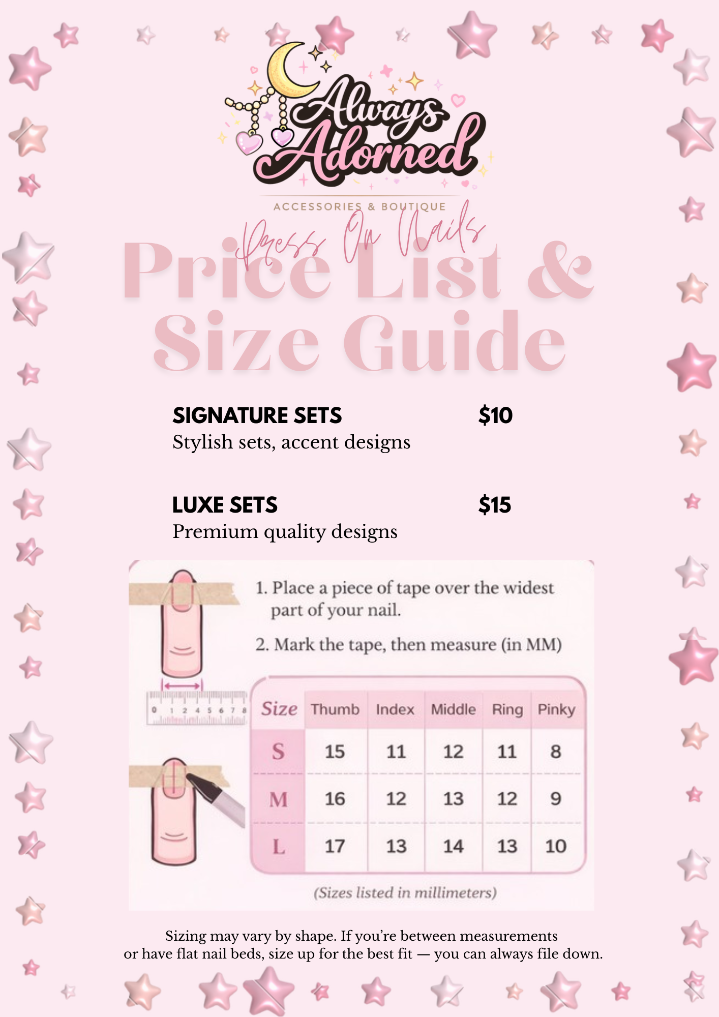 Luxe Acrylic Press-On Sets (Large)