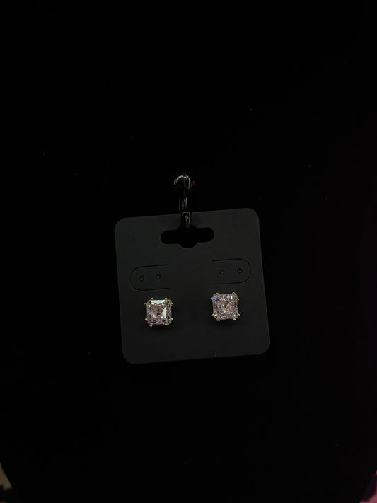 Light Pink Square Studs