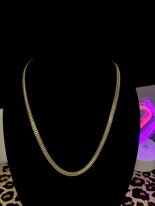 14k Gold Double Cuban Chain - 24"