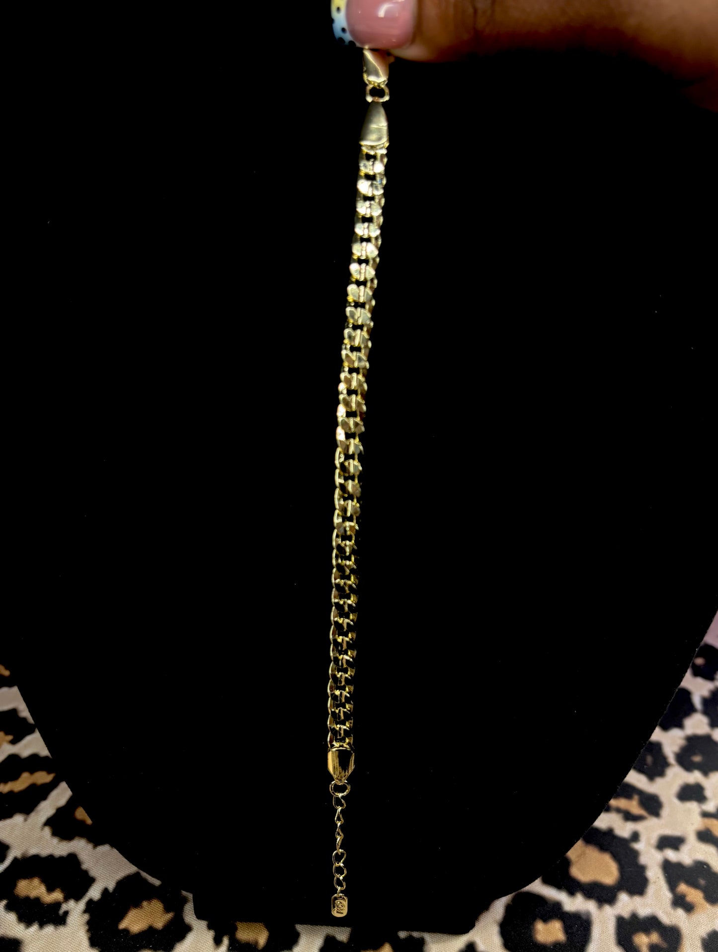 14k Gold Thin Cuban Bracelet - 8"