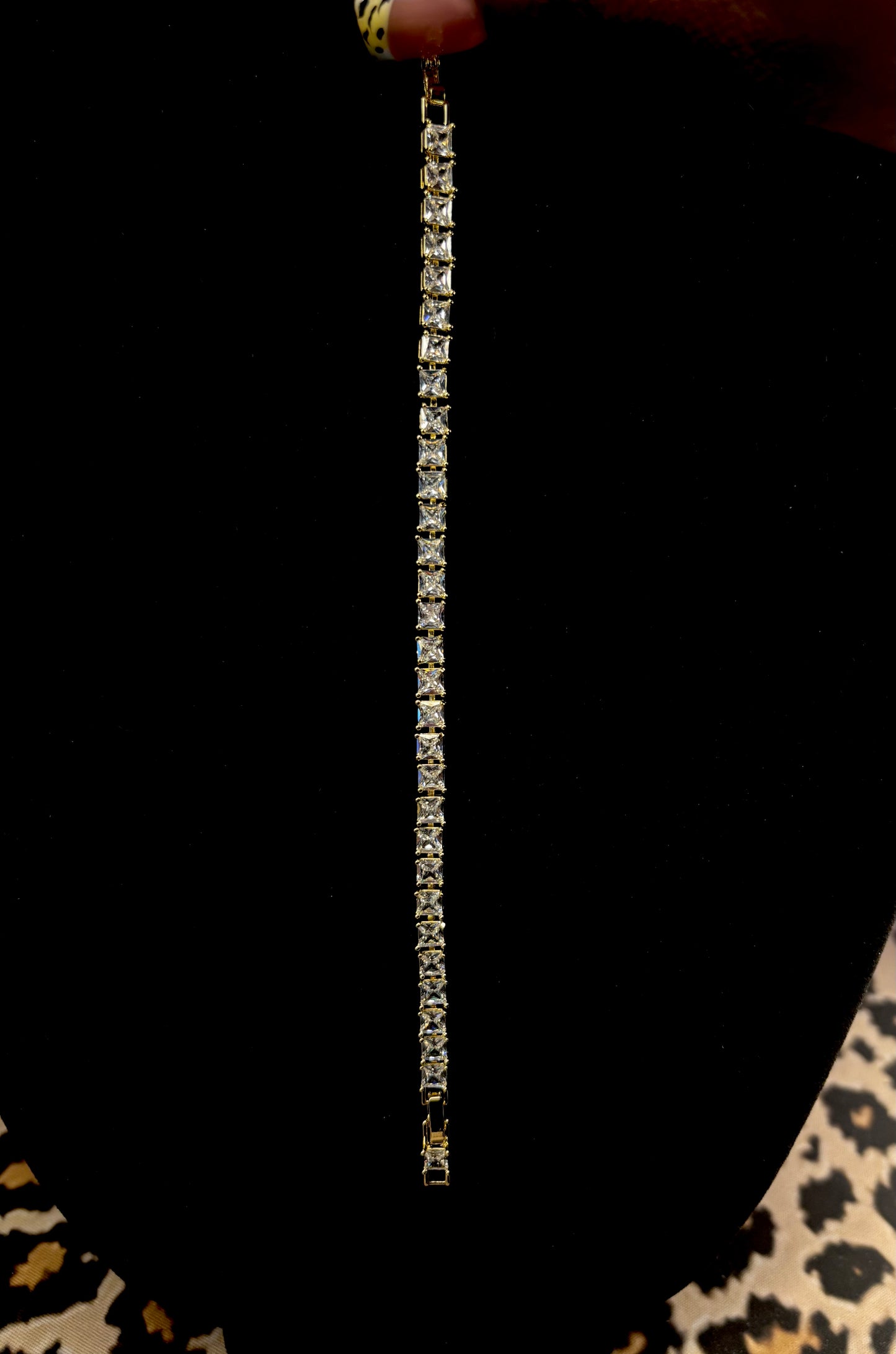 14k Gold Studded Bracelet - 7-7.5"