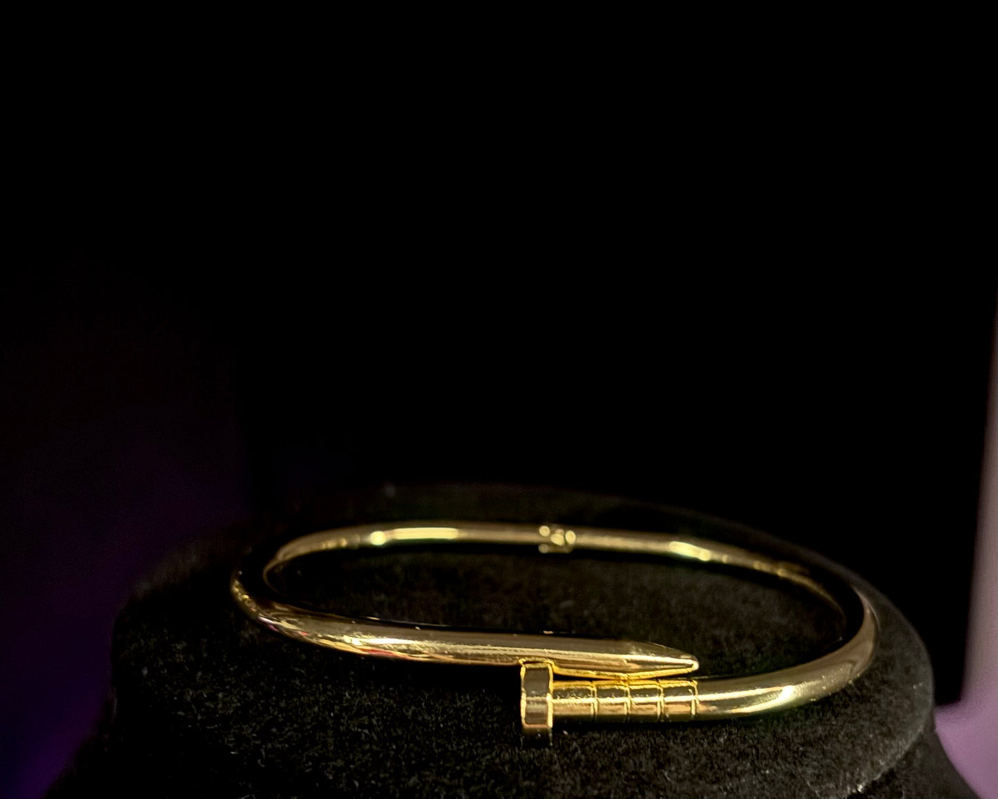 14k Overlay Nail Bracelet - 8in