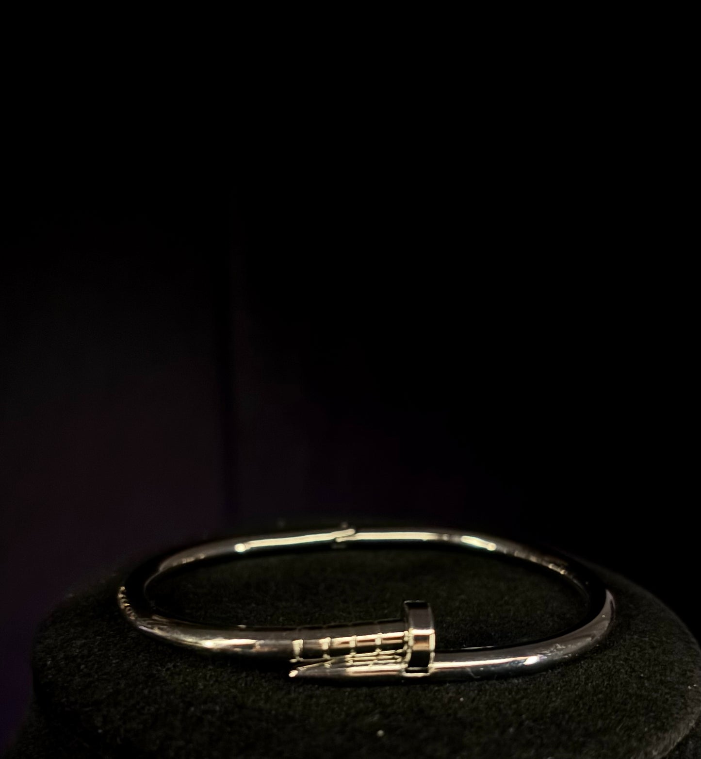14k Overlay Nail Bracelet - 8in