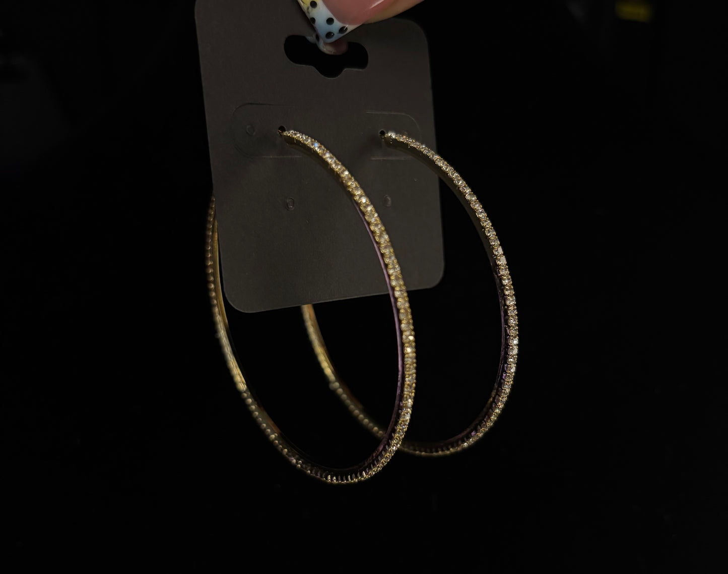 Thin Sparkly Hoops