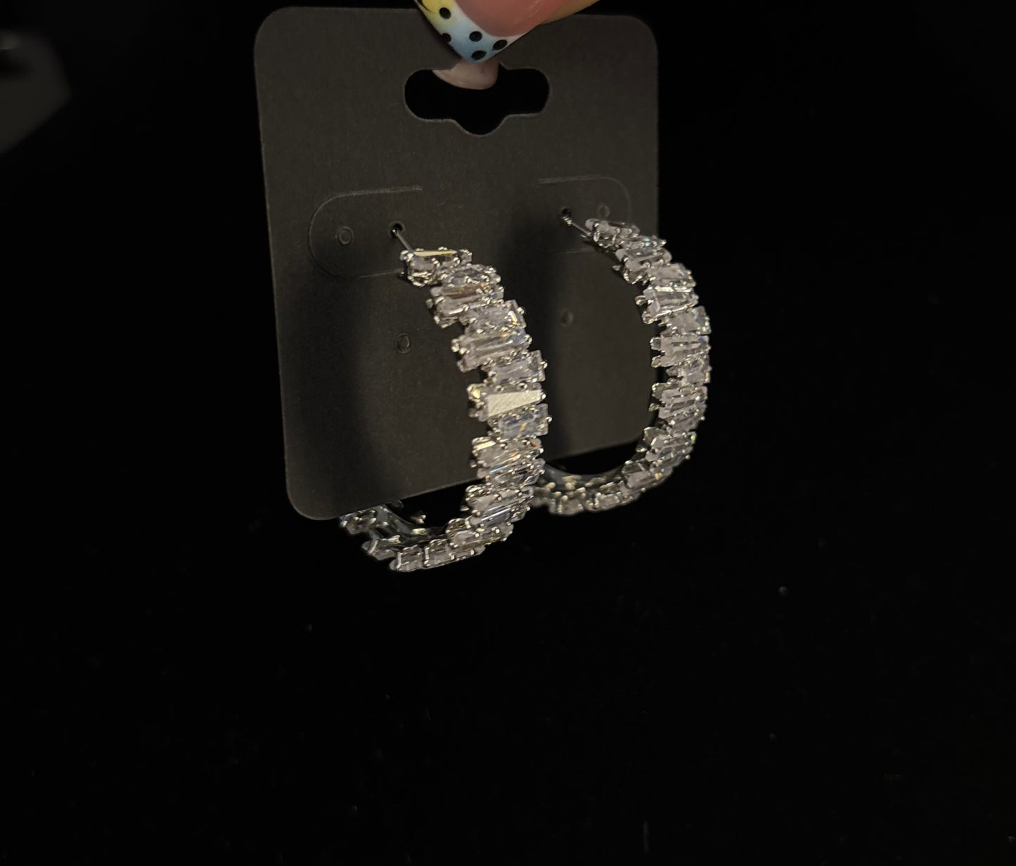 Luxe Sparkle Hoops